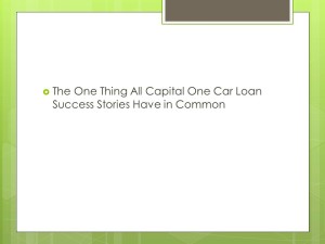 The One Thing All Capital One Car Loan Success Stories Have in Common