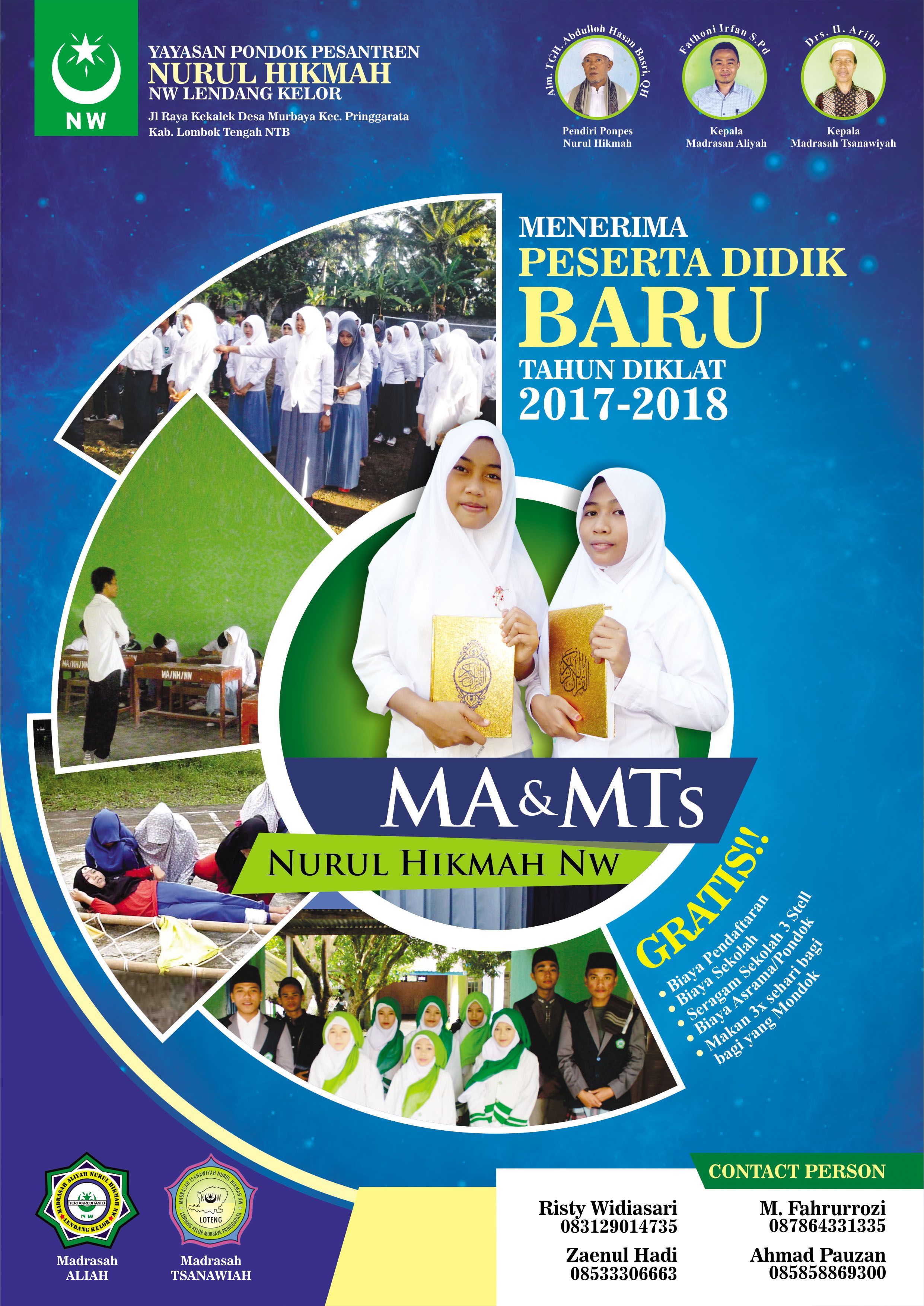 Poster Sekolah Client : MTs Nurul Hikmah - Lombok NTB Graphic Design