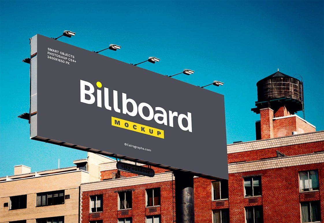 Billboard Free Mockup Set (8 PSD files) - PsFiles | Billboard mockup