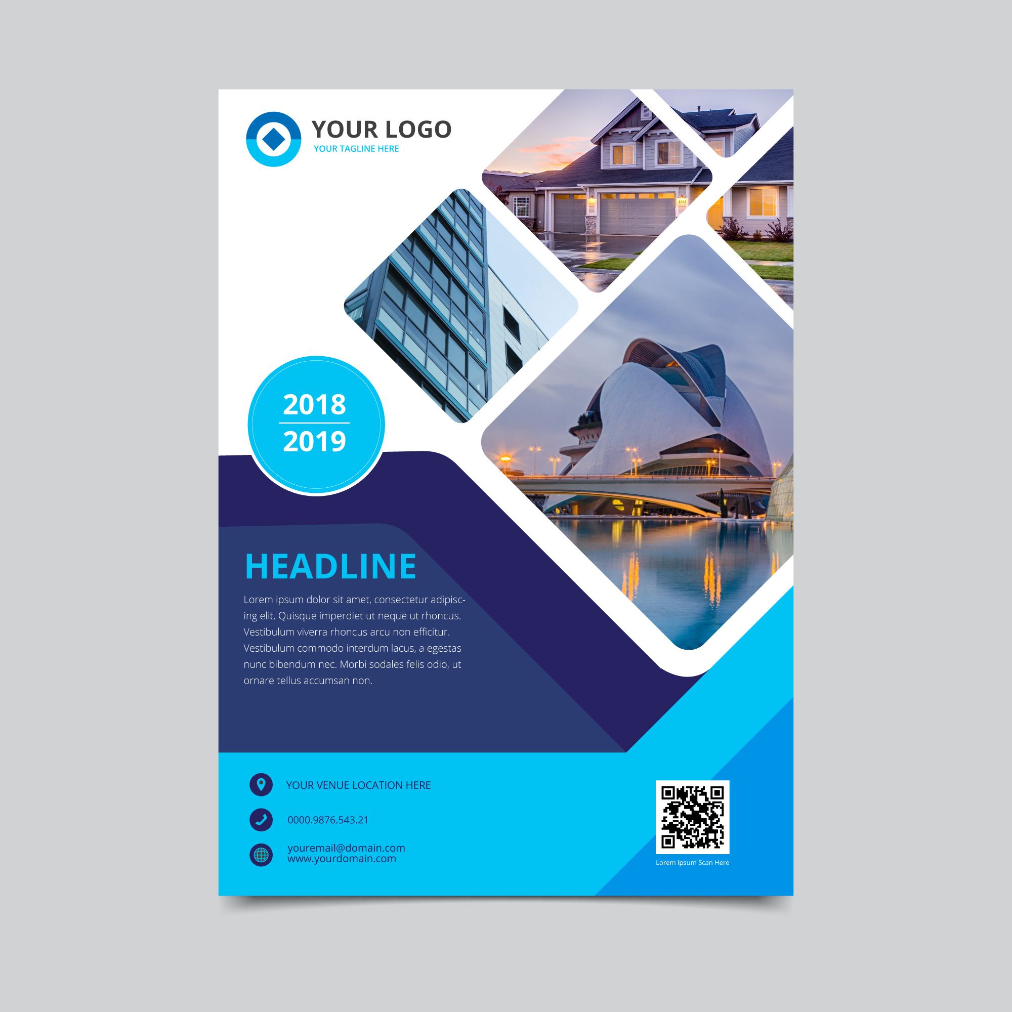 Premium Vector | Business flyer template | Brochure design template
