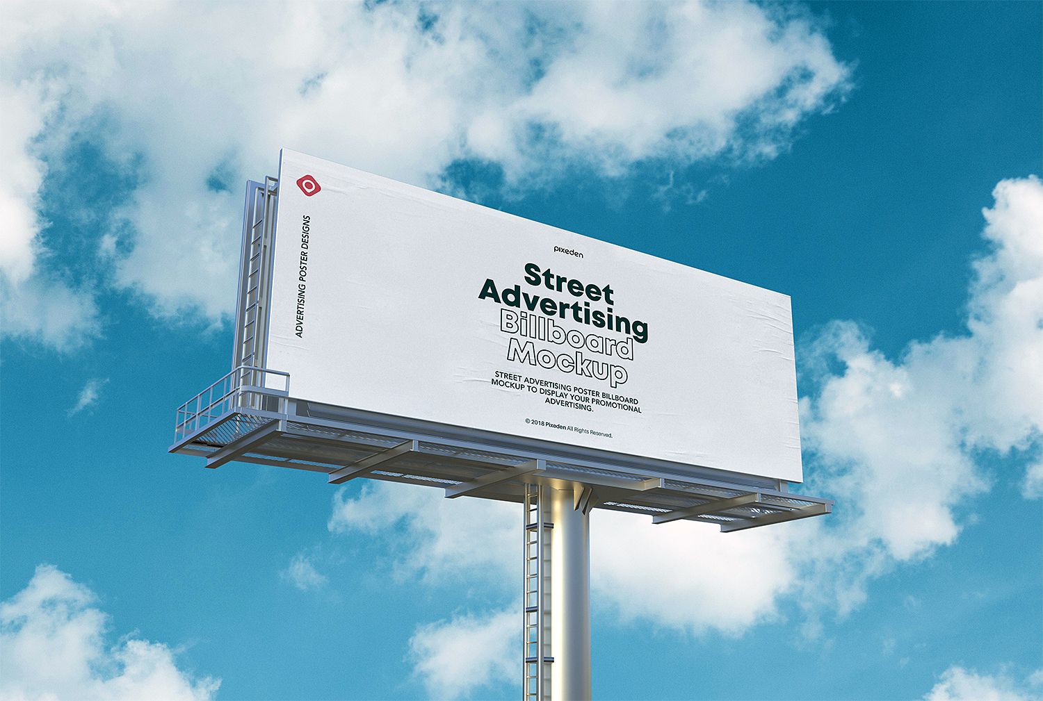 Street Advertising Billboard Mockup Freebies Advertising Billboard