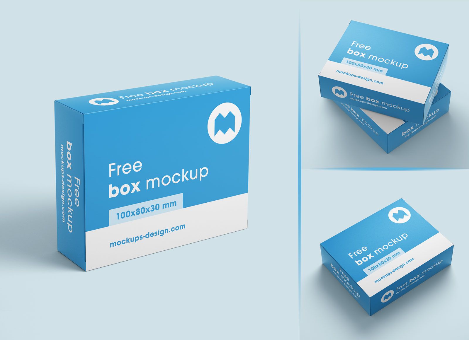 three boxes mock up for business cards
