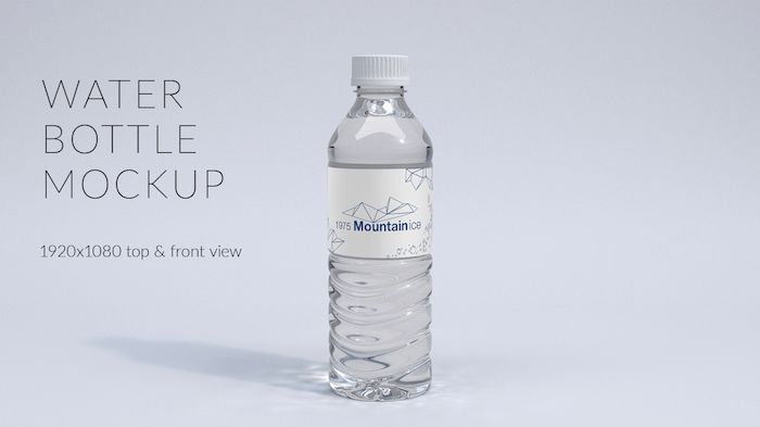 Free Plastic Water Bottle PSD Mockup – NewToDesign | Bottle mockup